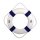 Rettungsring mit Anker Aufdruck, Wanddeko Seenot Ring Blau/Weiß Ø 50 cm