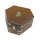 Edelholz Box für Sextant, Maritime Holzbox, Schmuckbox mit Messing Intarsie