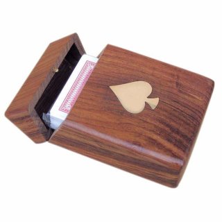 Maritime Kartenbox mit Klappdeckel aus edlem Holz mit...