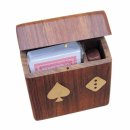 Karten und Würfel Box mit Klappdeckel, Sheesham Holz...