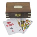 Tarot Kartenspiel in edler Sheesham Holzbox und...