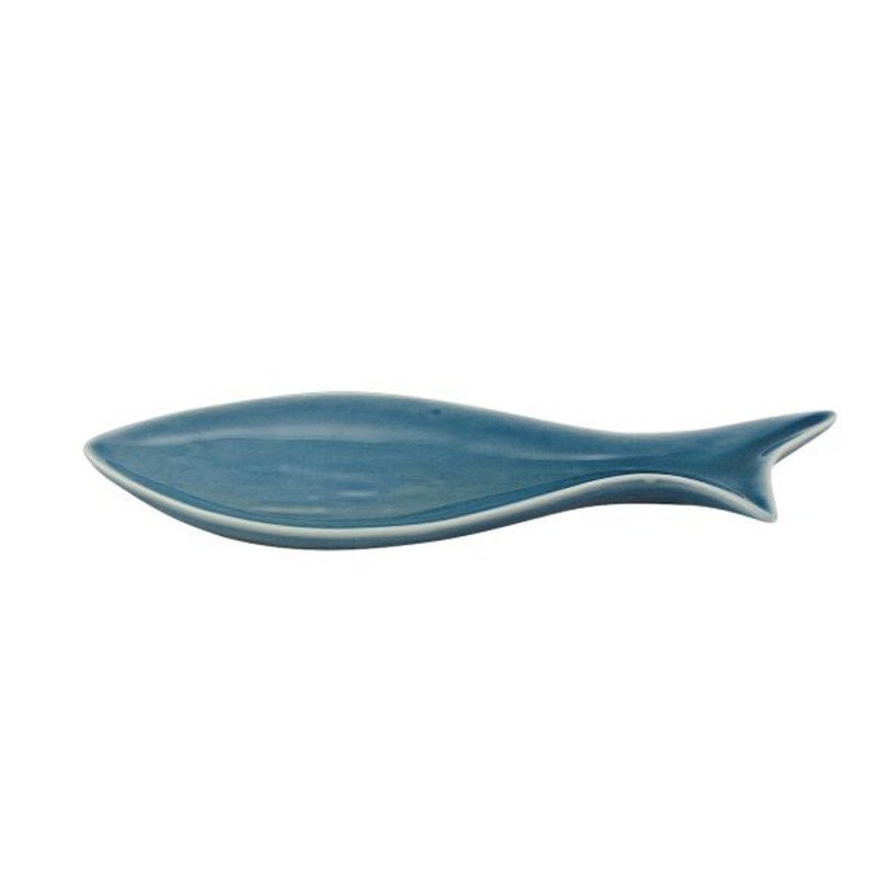 Fisch-Platte, Servierteller für Fisch und Meeresfrüchte Keramik 25 cm