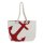 Shopping Tasche, Strand Tasche, Schultertasche mit rotem Anker Motiv