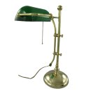 Bankerlampe, Art Deco Schreibtischlampe, Messing Büro Leuchte, Tisch Lampe