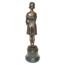 Bronze-Skulptur, Bronzefigur, Kokettes Mädchen, signiert Chiparus