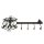 Hakenleiste, Garderobenhaken, Handtuchhalter "Schlüssel" aus Eisen 58 cm