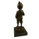 Bronzefigur, Bronze Skulptur, "Der kleine Raucher" signiert Schmidt Felling