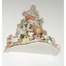 Ein Paar Barocke Porzellan Leuchter, Leuchterpaar mit Engeln und Blütenbesatz