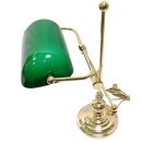 Bankerlampe, schwere Art Deco Schreibtischlampe, Tisch Lampe aus Messing