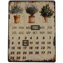 Magnetkalender mit Lavendel und Oliven, Blechschild,...