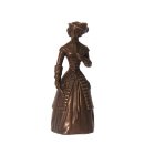 Bronzefigur, Bronze Glocke, Tischglocke elegante Dame,...