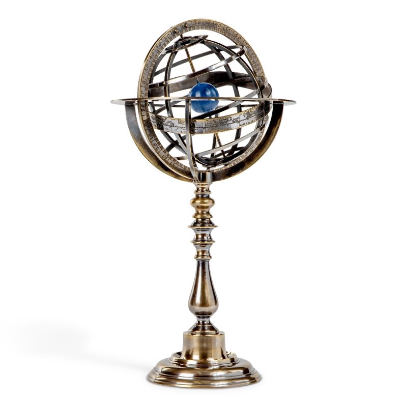 Armillarsphäre, Barocke Weltmaschine, Antikes Universum Messing bronziert