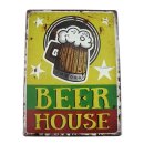 Blechschild, Reklameschild Beer House Fassbier, Kneipen...