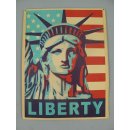 Blechschild, Reklameschild Liberty, Freiheitsstatue,...