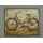 Blechschild, Reklameschild, Damen Fahrrad, Technik, WC Wandschild 20x25 cm