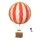 Historischer Gasballon Rot-Weiß, Modell Ballon mit Gondel 18 cm