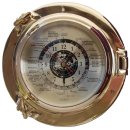 Wanduhr, Maritime Weltzeituhr, Bullaugen Schiffsuhr, Messing Uhr 22 cm