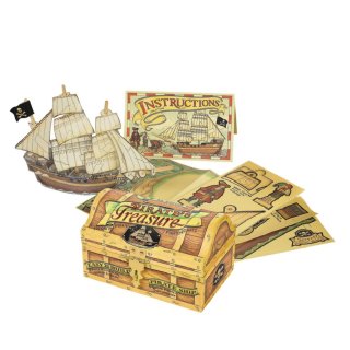 Maritimes Spielzeug, Historisches Bastelspiel "Der Piraten Schatz"