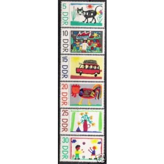 DDR Nr.1280/85 ** Kinderzeichnungen 1967, postfrisch