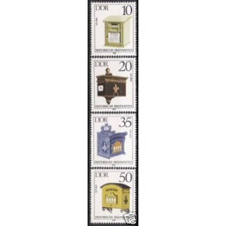 DDR Nr.2924/27 ** Historische Briefkästen 1985, postfrisch