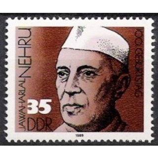 DDR Nr.3284 ** D. Nehru 1989, postfrisch