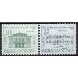 DDR Nr.676/77 ** Felix Mendelssohn Bartholdy, 1959 postfrisch