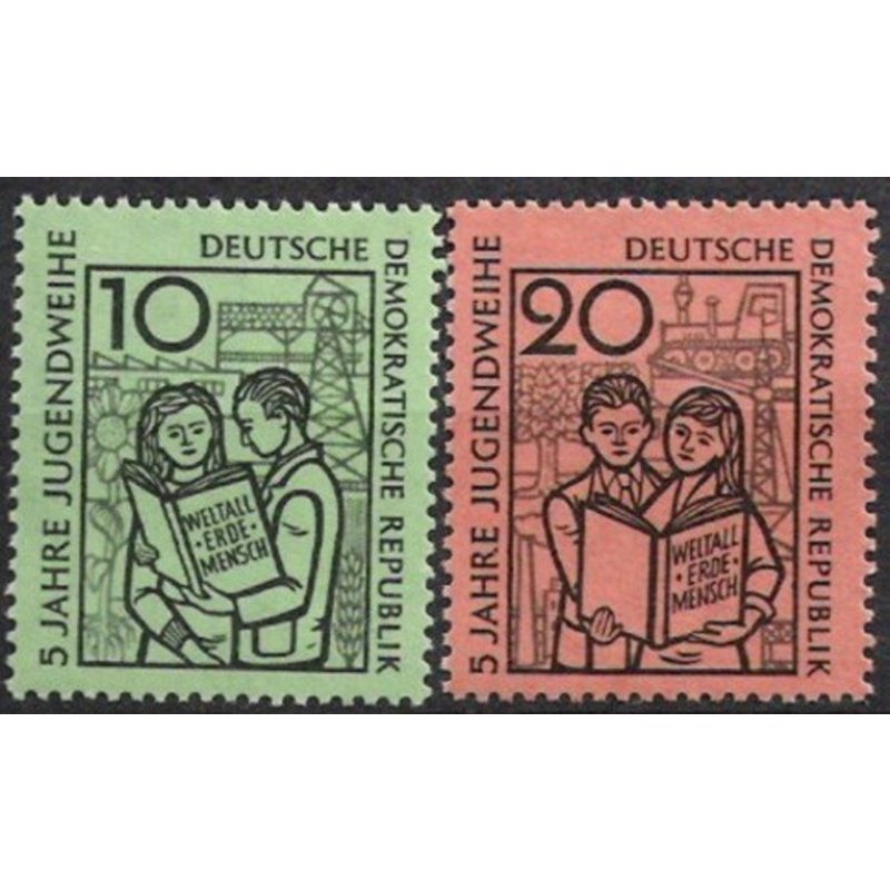 DDR Nr.680/81 ** 5 Jahre Jugendweihe 1959, postfrisch