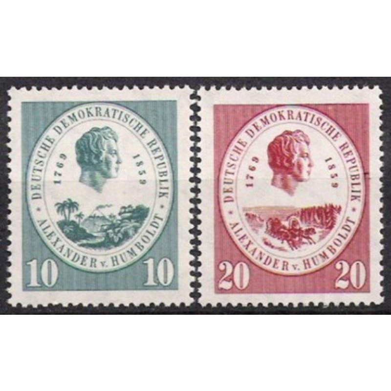 DDR Nr.684/85 ** Alexander von Humboldt 1959, postfrisch